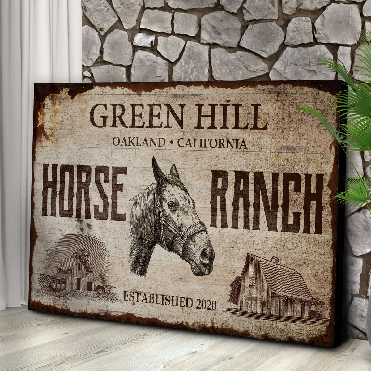 Family Horse Ranch Sign II