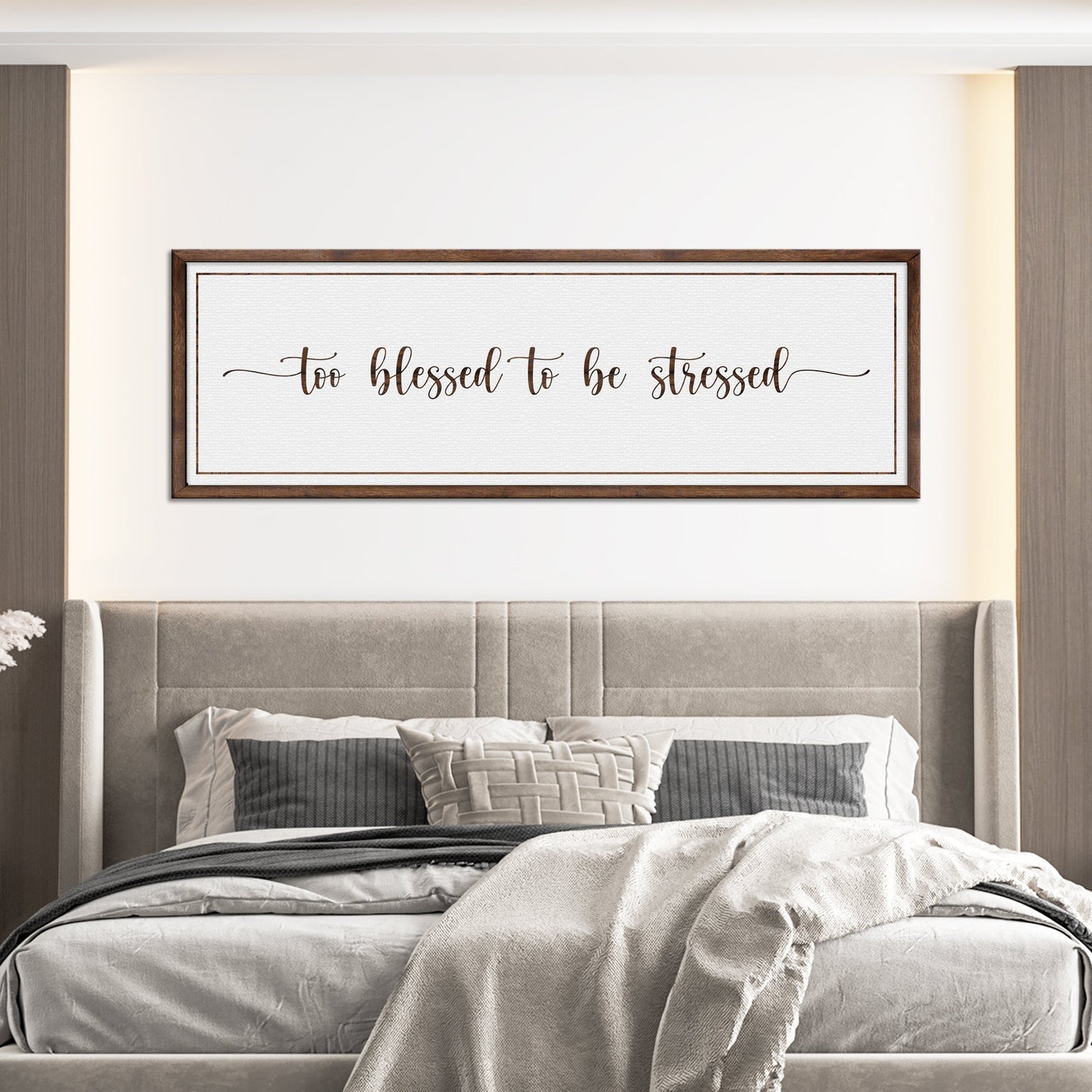 Too Blessed To Be Stressed Sign III