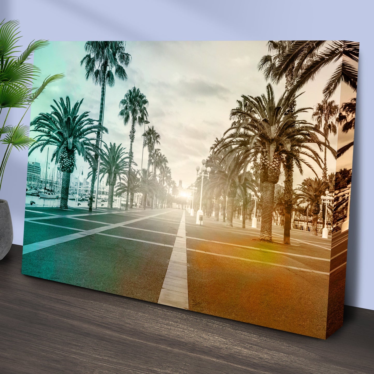 Port Vell Promenade Canvas Wall Art