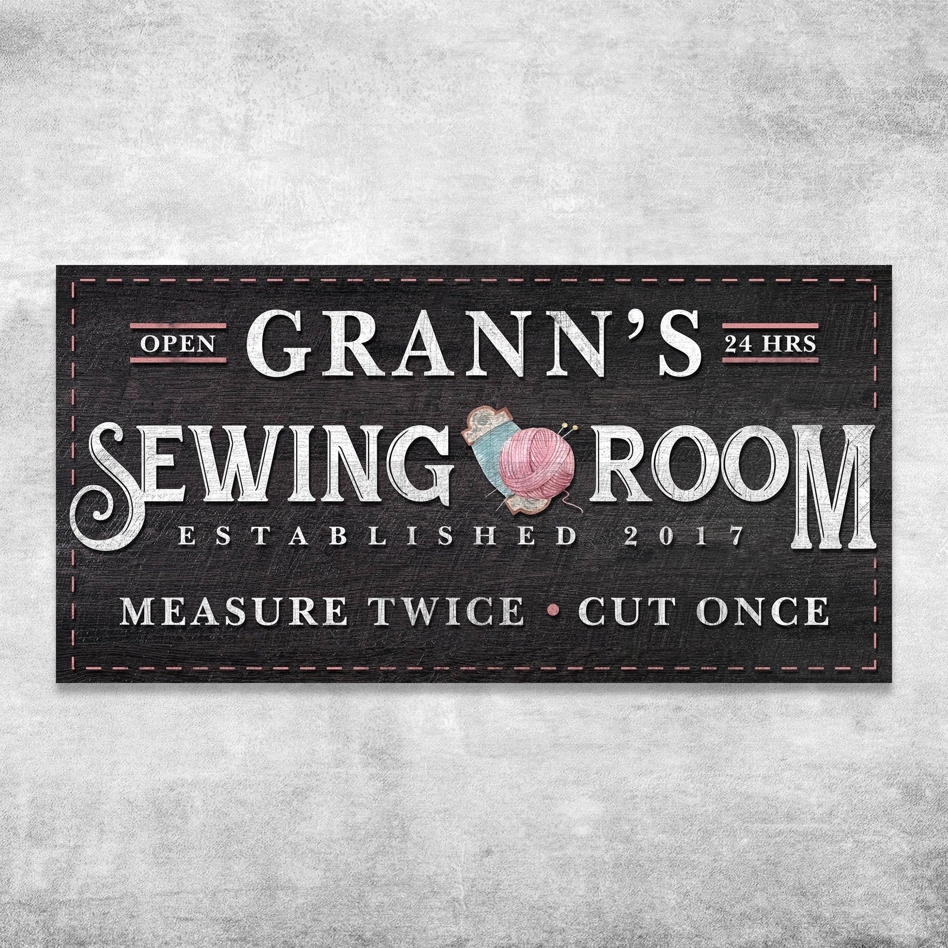 Measure Once Cut Twice Sewing Room Sign