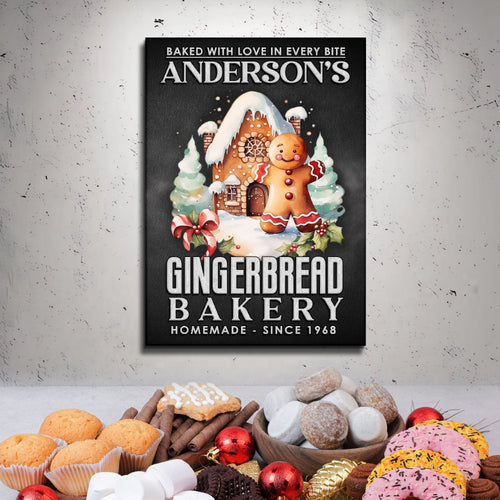 Baked With Love In Every Bite Gingerbread Bakery Sign