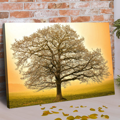 Golden Oak Tree Canvas Wall Art