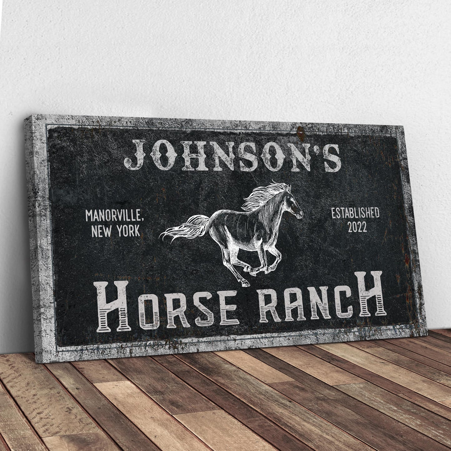 Family Horse Ranch Sign IV