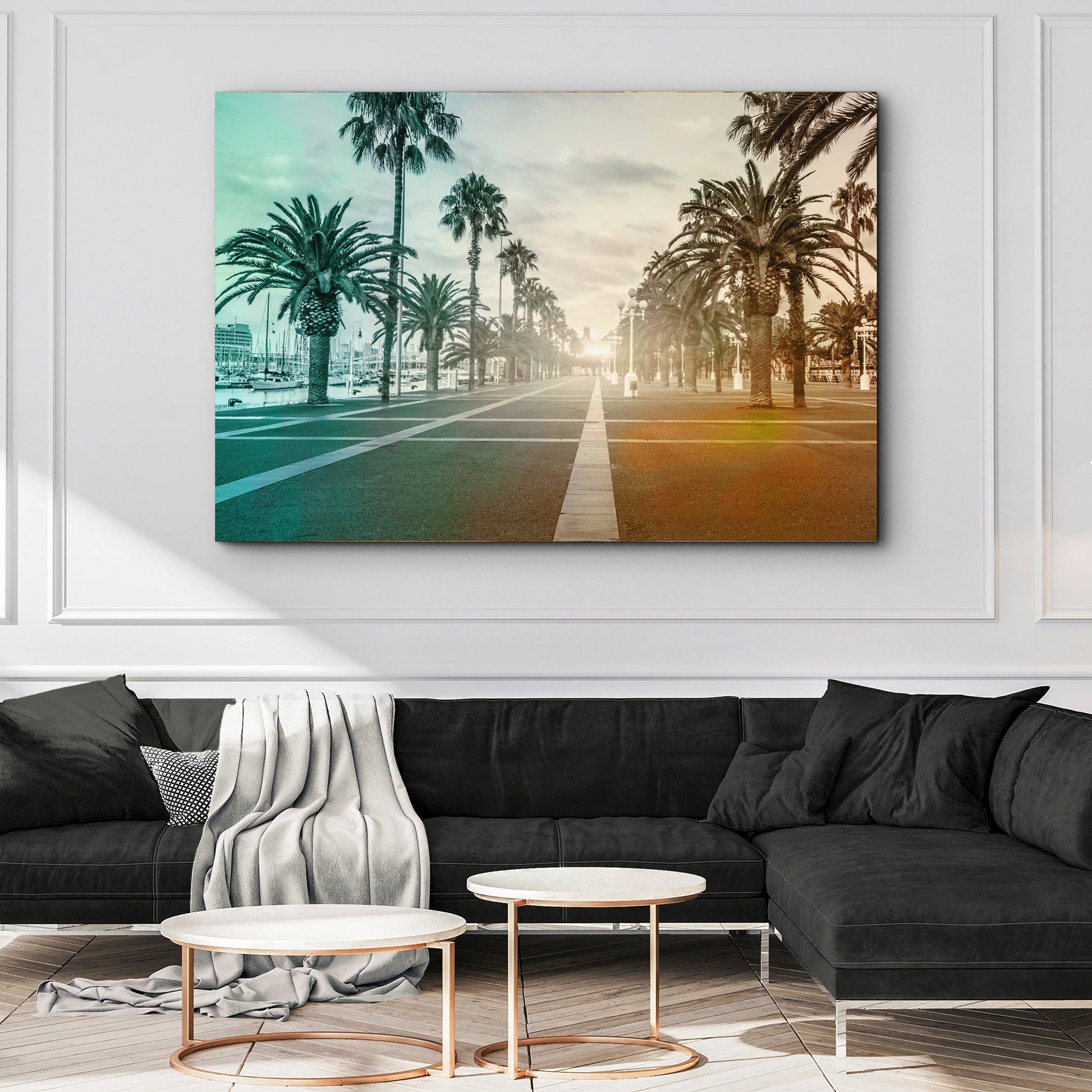 Port Vell Promenade Canvas Wall Art