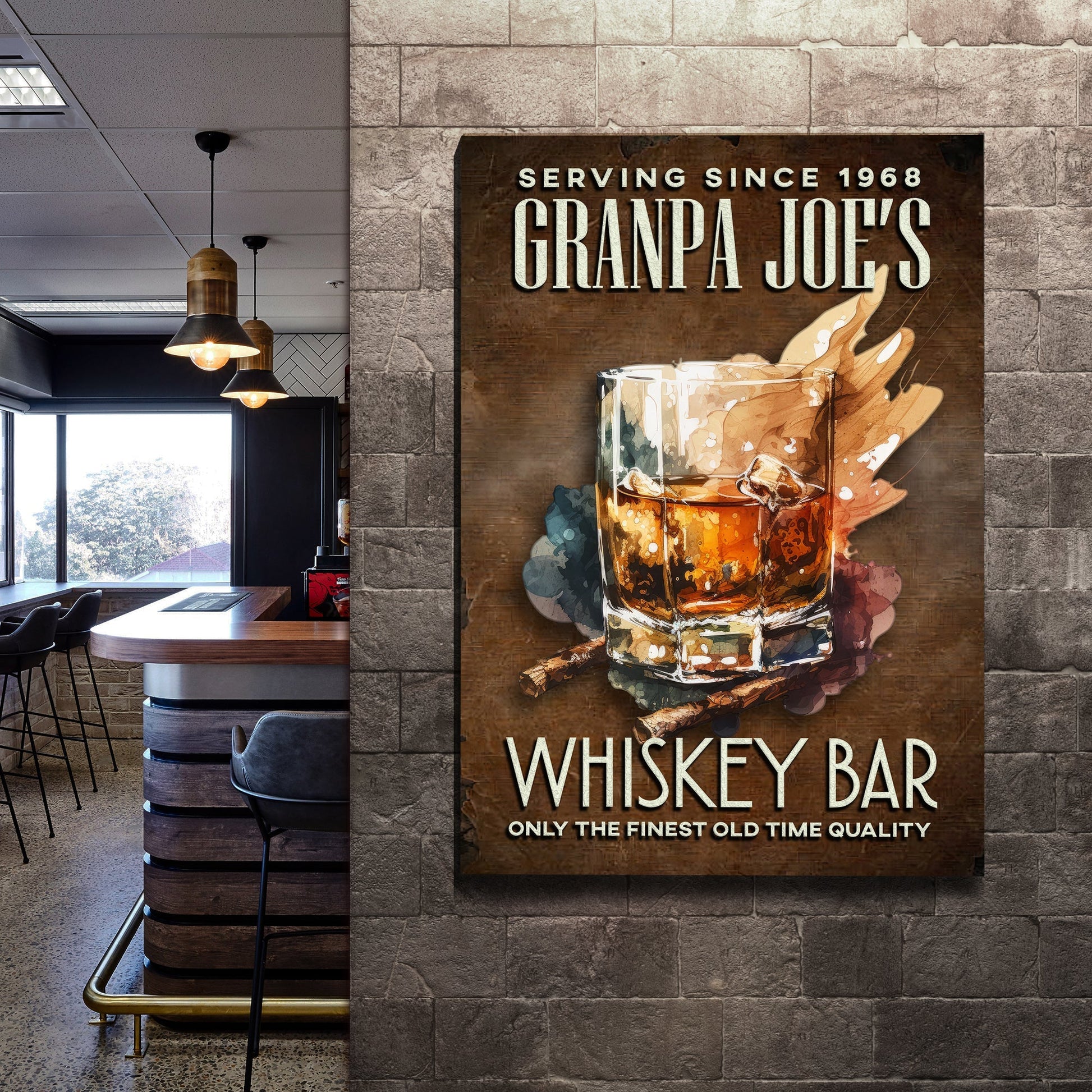 Only The Whiskey Bar Sign