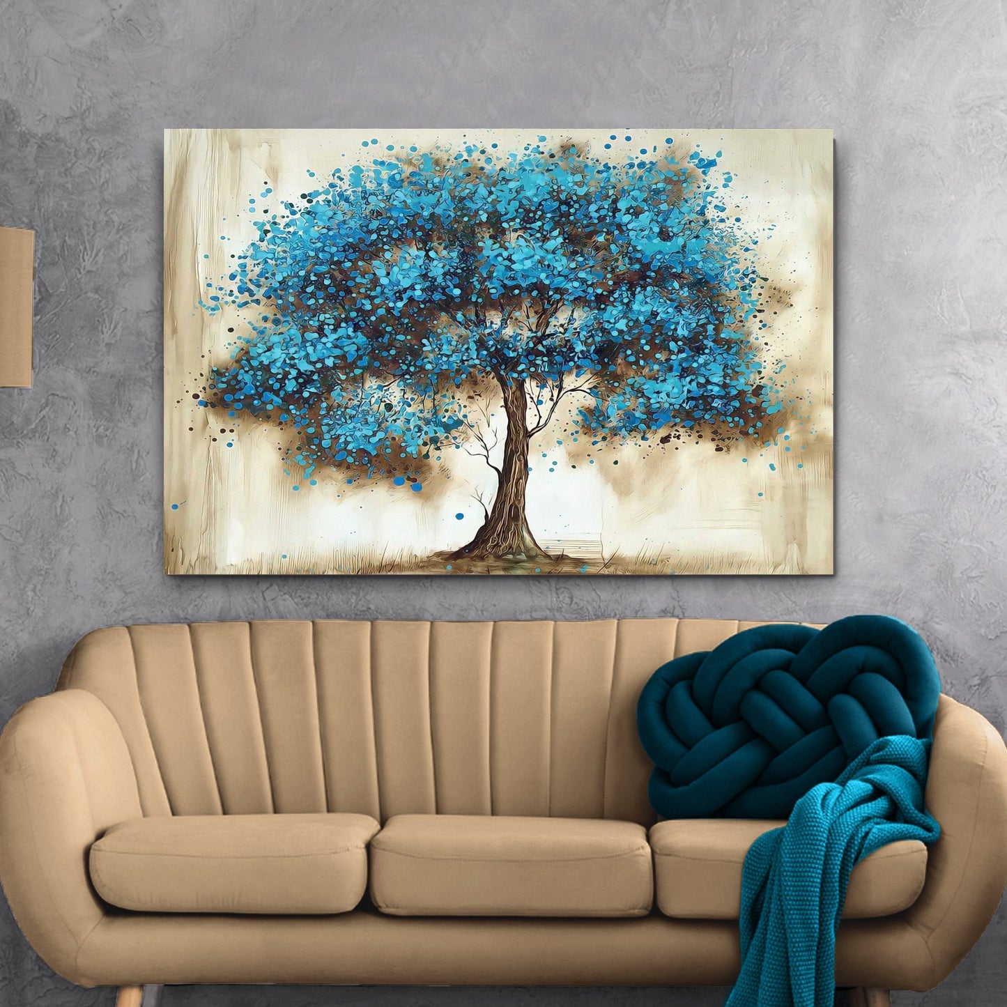 Blue Tree Canvas Wall Art