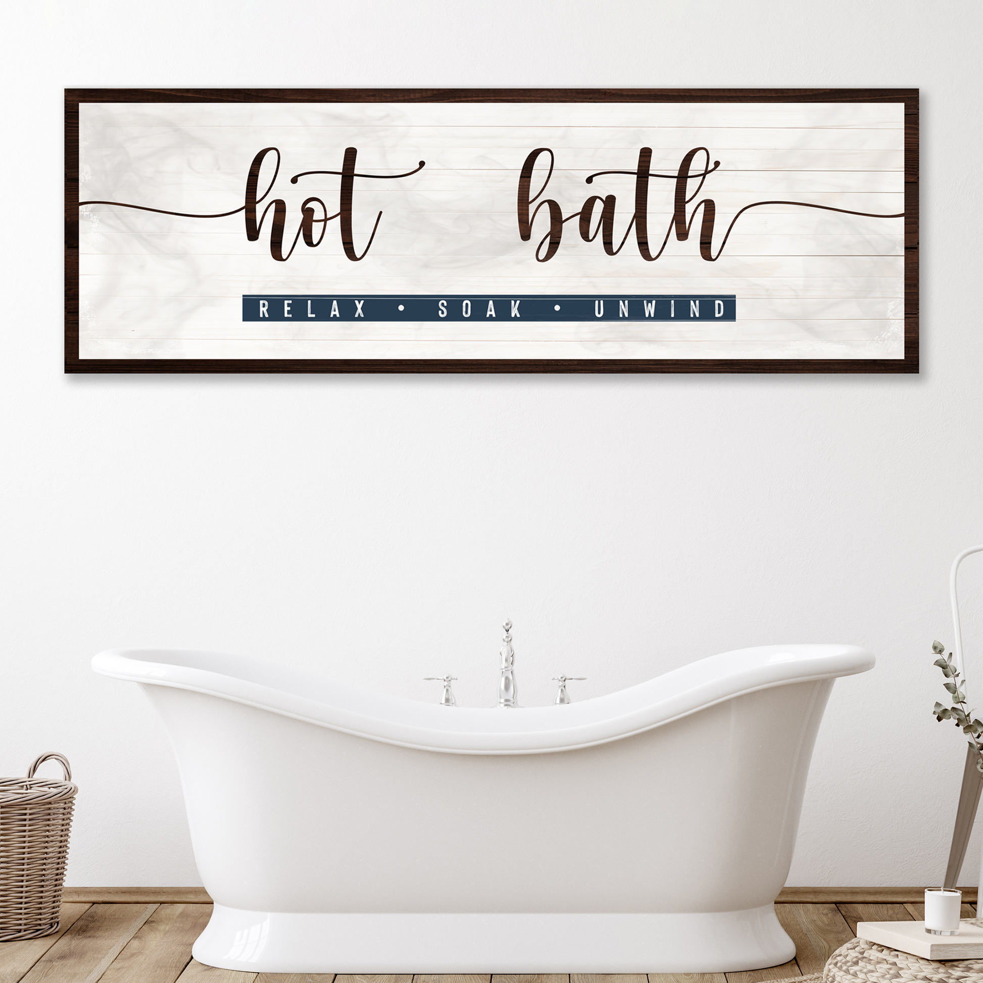 Hot Bath Sign - canvas