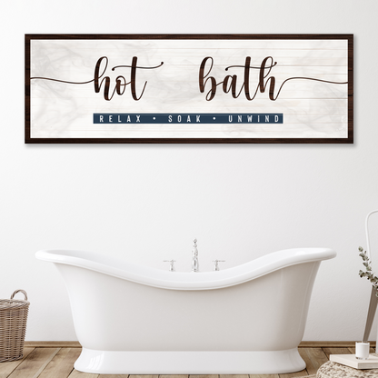 Hot Bath Sign - canvas
