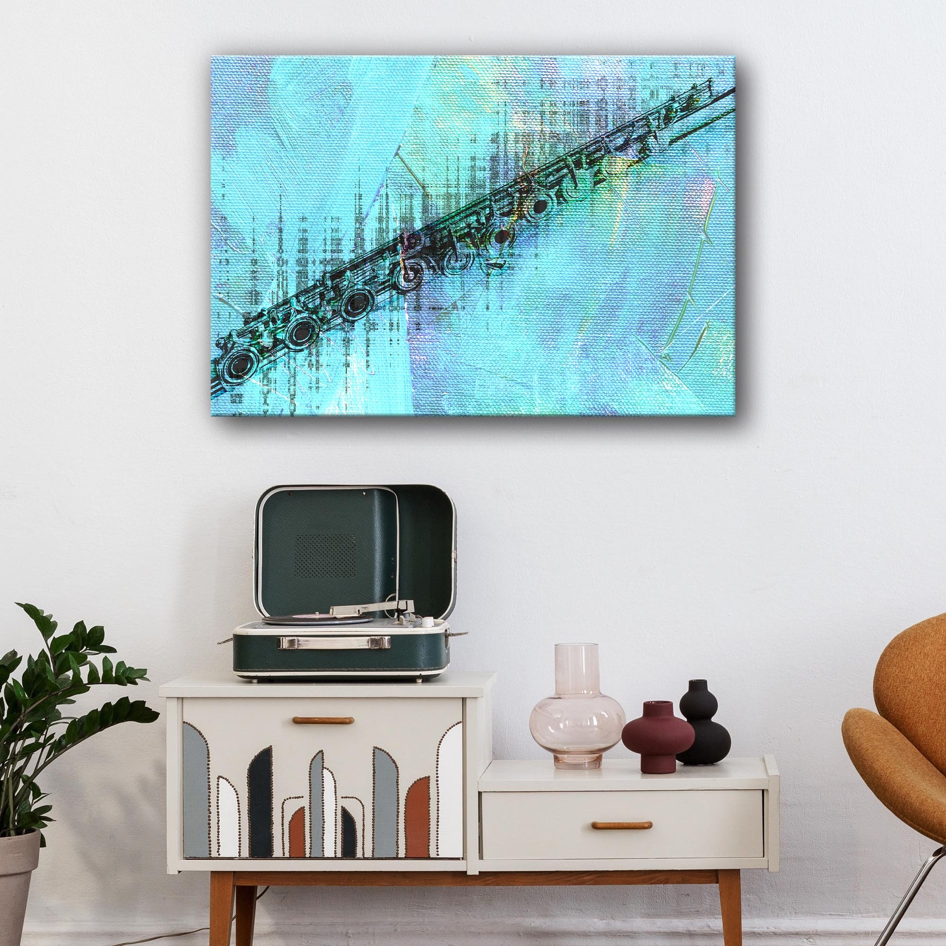 Flute Abstract Canvas Wall Art