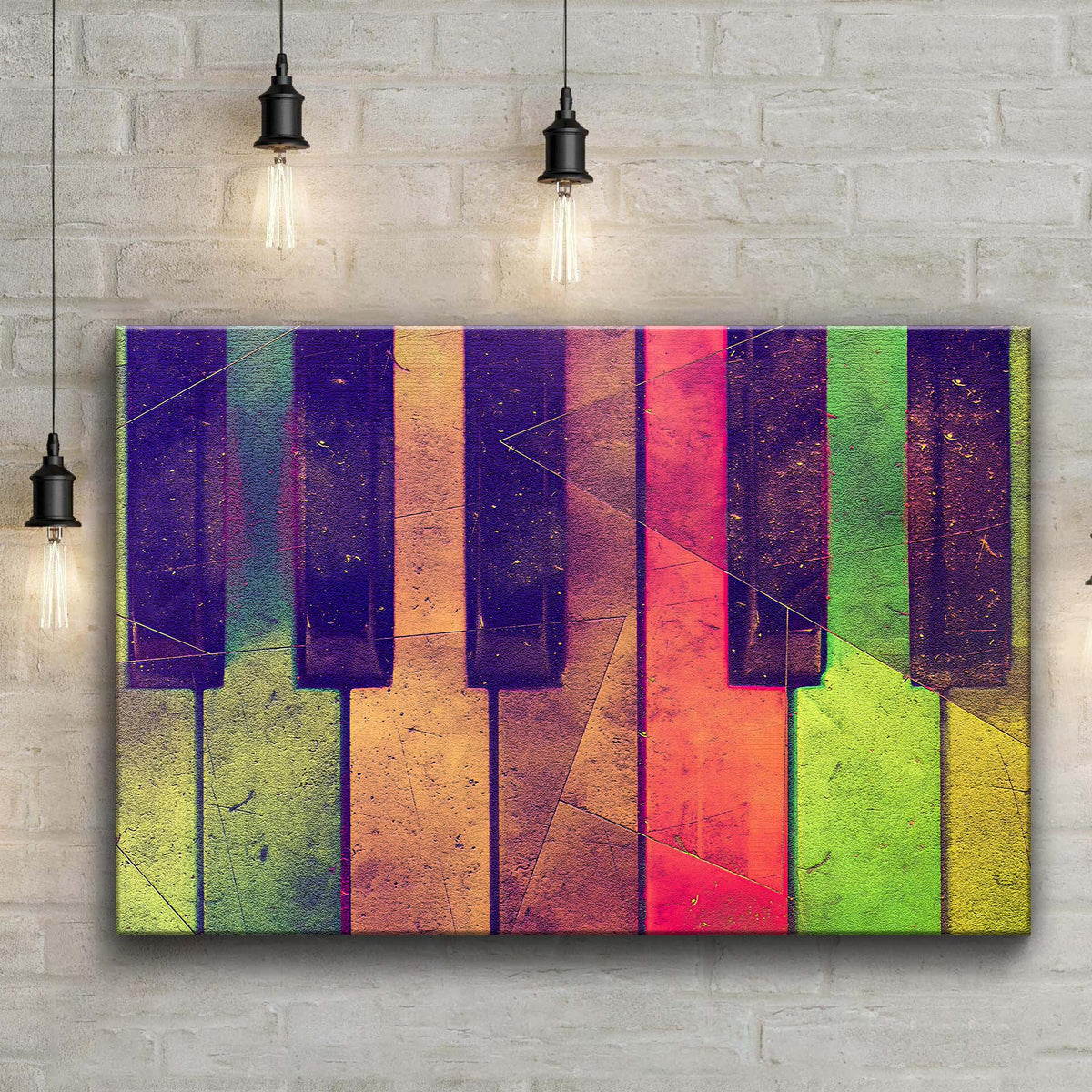Keyboard Retro Canvas Wall Art