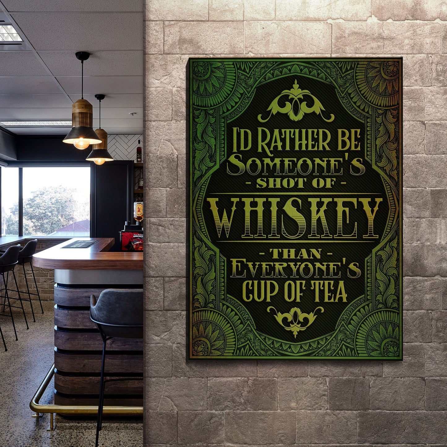 Whiskey Sign - canvas