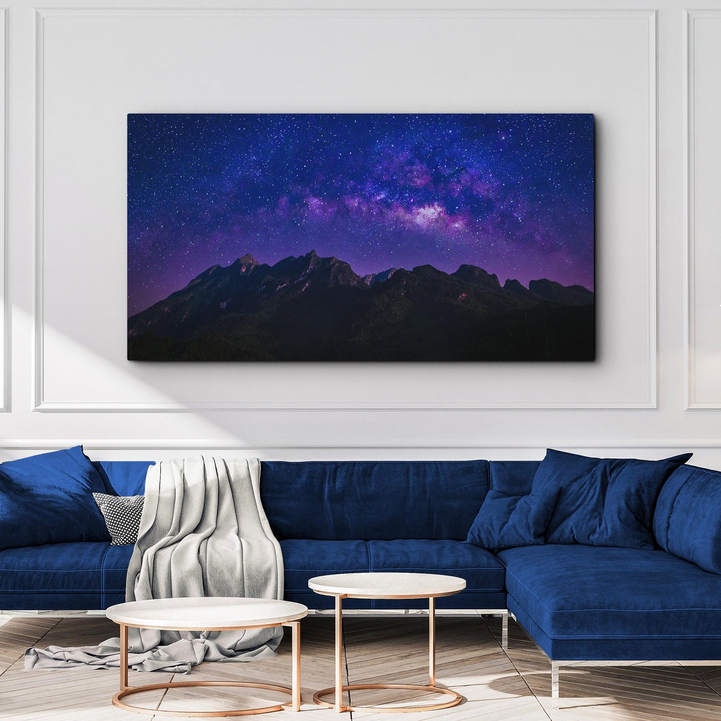 Milky Way Mountain Canvas Wall Art