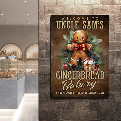 Fresh Daily Gingerbread Bakery Sign