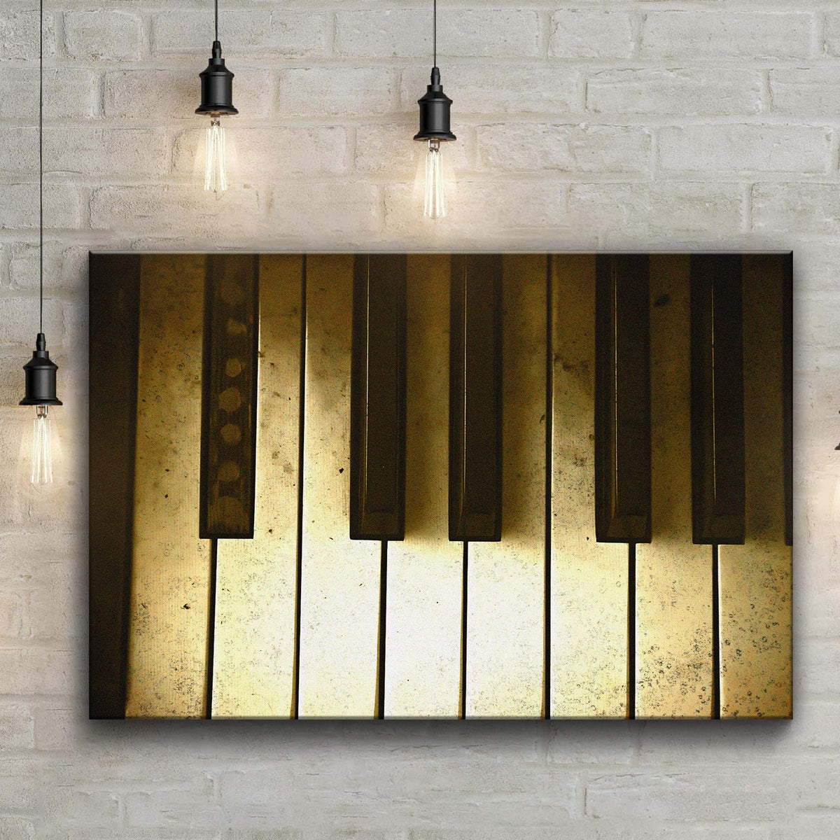 Keyboard Grunge Canvas Wall Art
