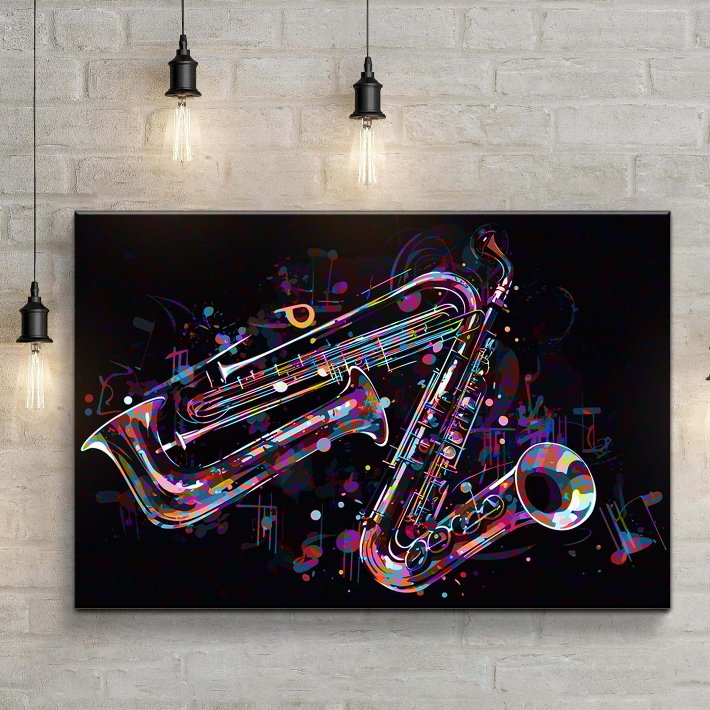 Clarinet Abstract Canvas Wall Art