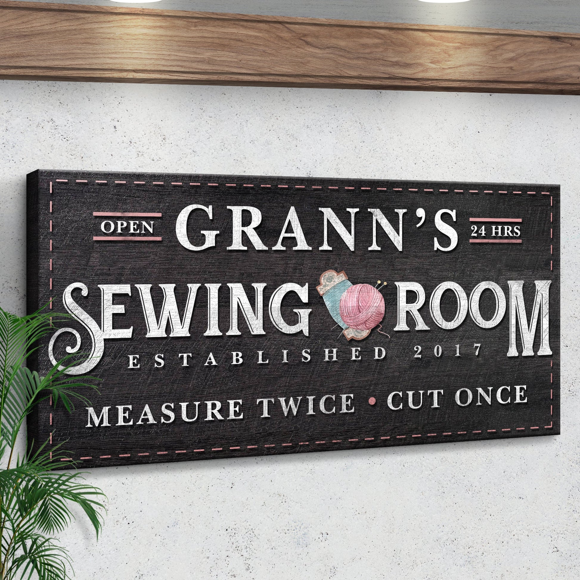 Measure Once Cut Twice Sewing Room Sign