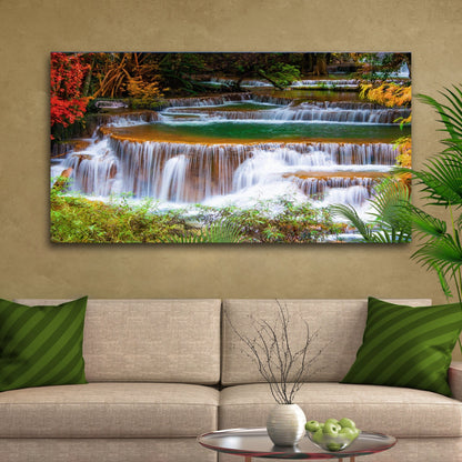 Tropical Waterfalls Canvas Wall Art