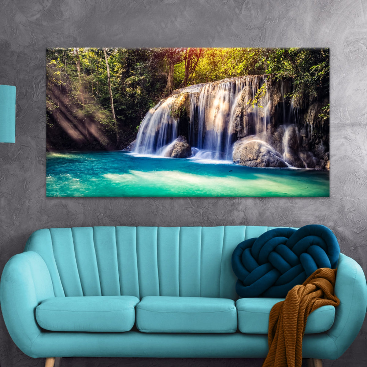 Rainforest Waterfall Canvas Wall Art