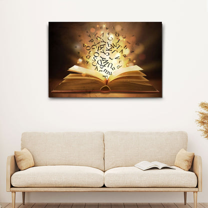 Decor Elements Book Magical Canvas Wall Art