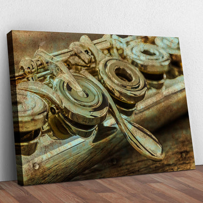 Flute Rustic Canvas Wall Art