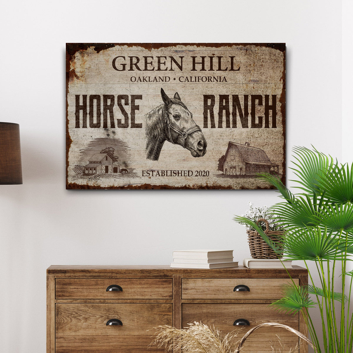 Family Horse Ranch Sign II