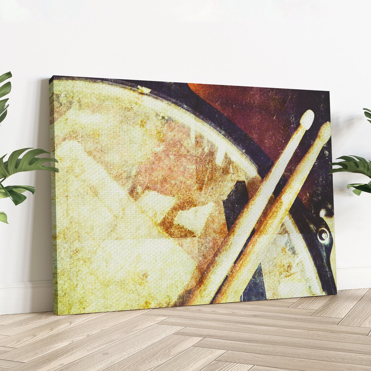 Drums Grunge Canvas Wall Art