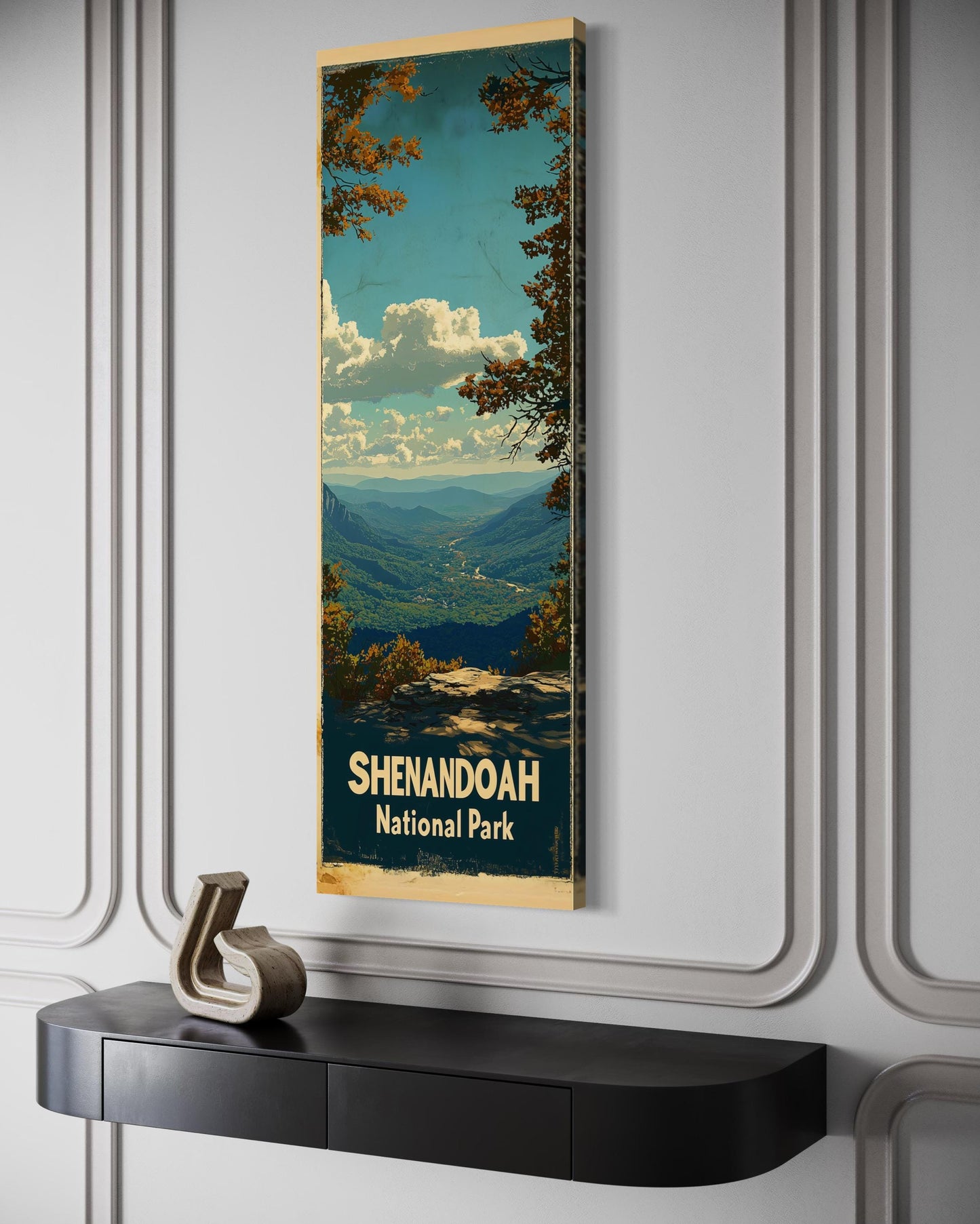 Tall Narrow Shenandoah National Park Vertical Travel Poster Wall Art