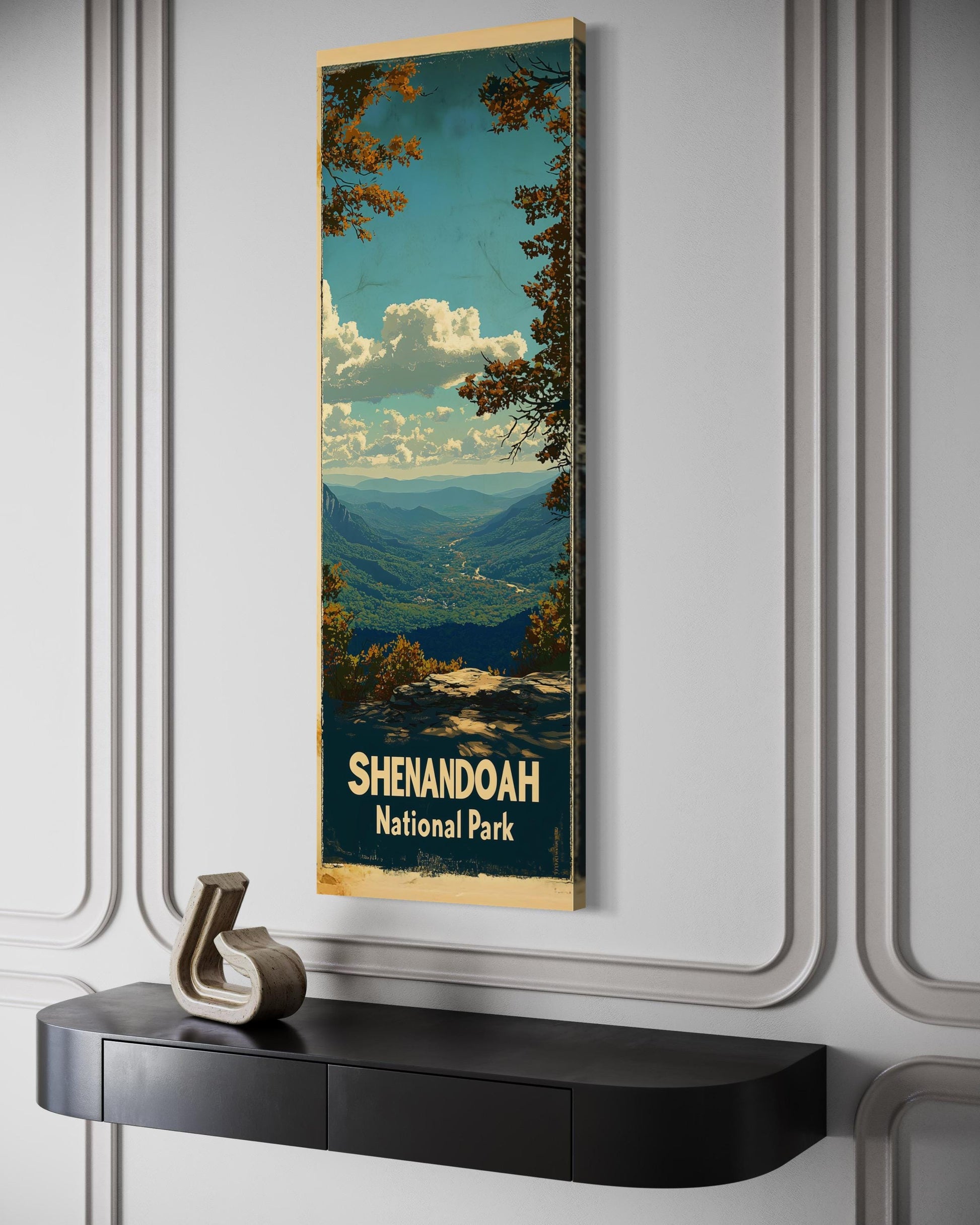 Tall Narrow Shenandoah National Park Vertical Travel Poster Wall Art