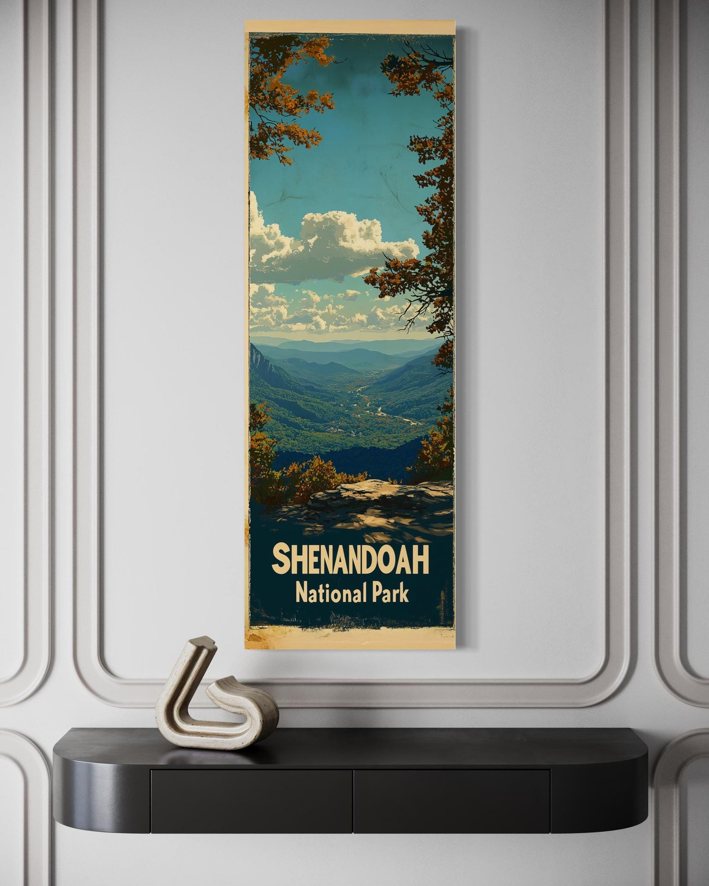 Tall Narrow Shenandoah National Park Vertical Travel Poster Wall Art