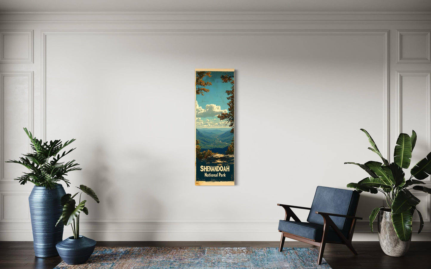 Tall Narrow Shenandoah National Park Vertical Travel Poster Wall Art