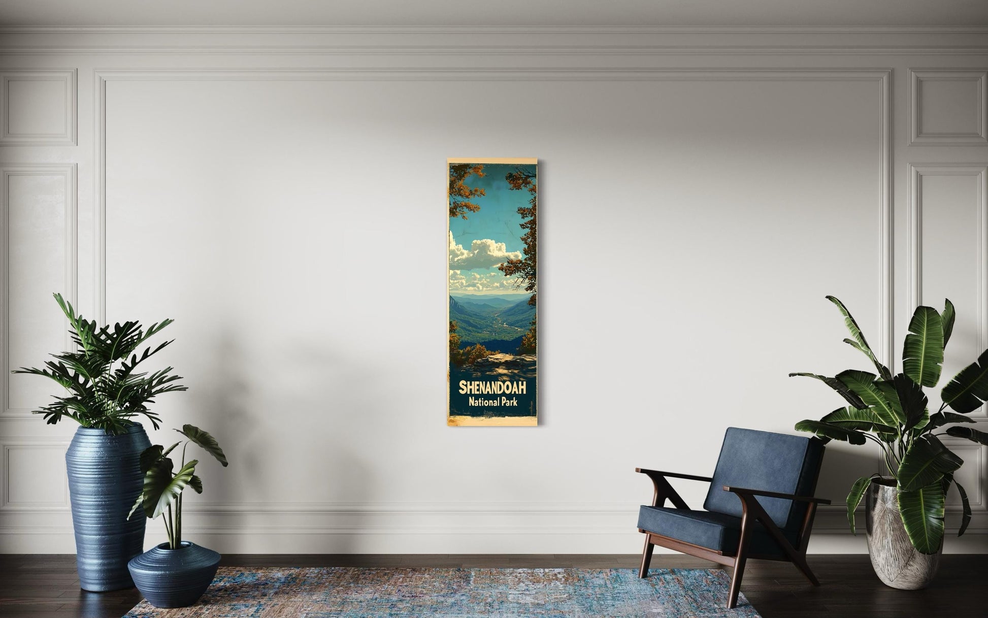 Tall Narrow Shenandoah National Park Vertical Travel Poster Wall Art