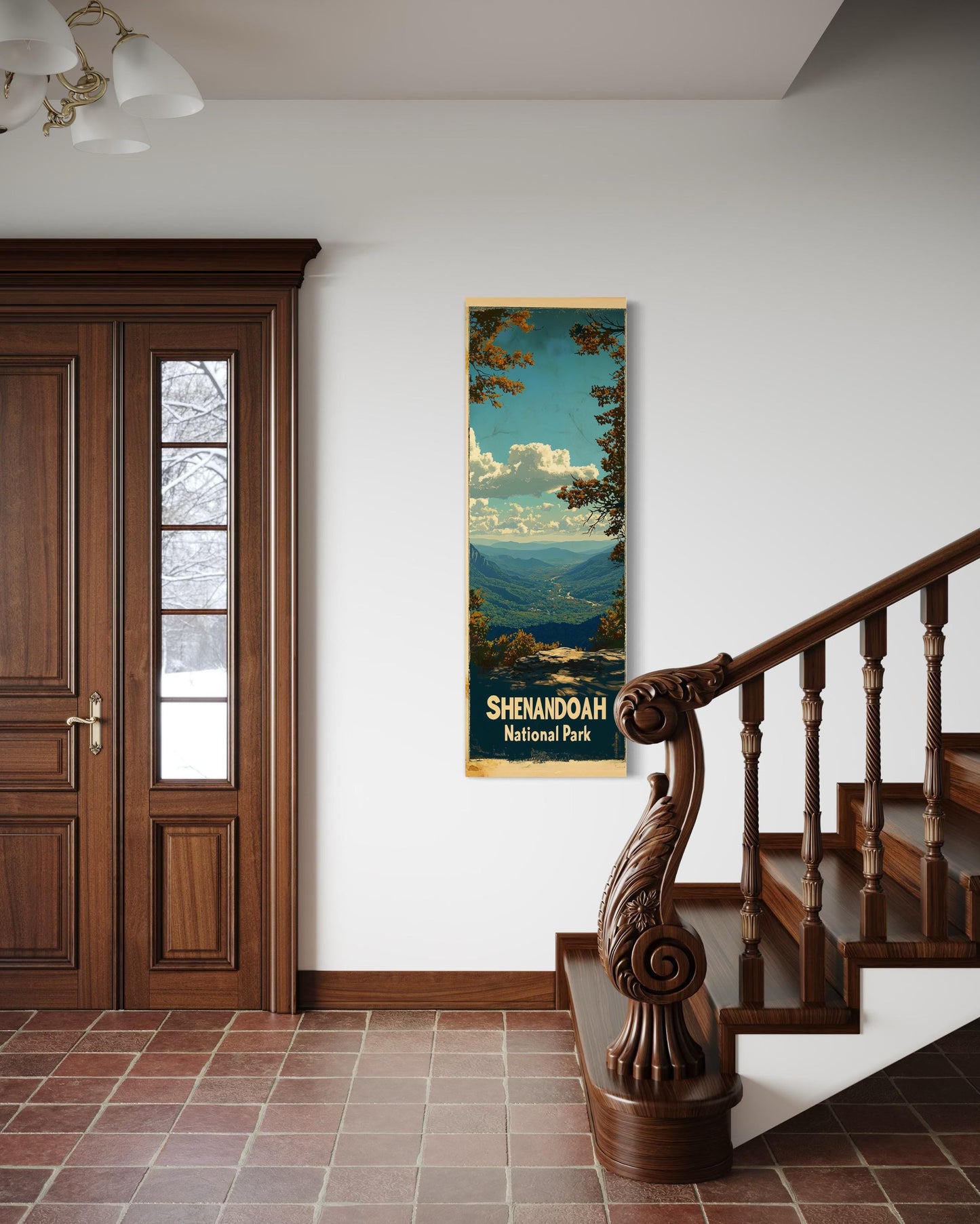 Tall Narrow Shenandoah National Park Vertical Travel Poster Wall Art