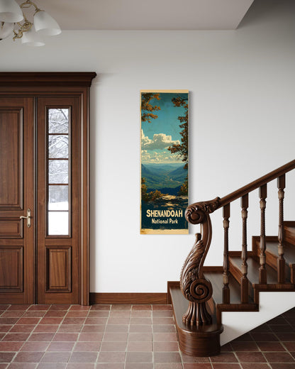Tall Narrow Shenandoah National Park Vertical Travel Poster Wall Art