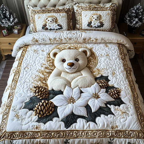 Teddy Haven Quilted Bedding Set - Single (59" x 70")