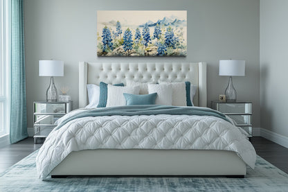 Texas Bluebonnets Framed Canvas Wall Art
