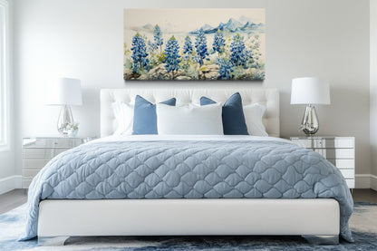 Texas Bluebonnets Framed Canvas Wall Art