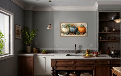 Three Pumpkins Wall Art For Kitchen Or Dining Room Decor
