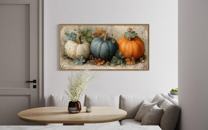Three Pumpkins Wall Art For Kitchen Or Dining Room Decor