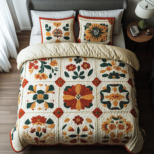 Timeless Garden 3-Piece Quilted Bedding Set - Single (59" x 70")