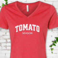 Tomato Season V-Neck T-Shirt