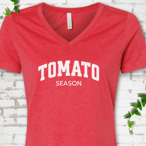 Tomato Season V-Neck T-Shirt