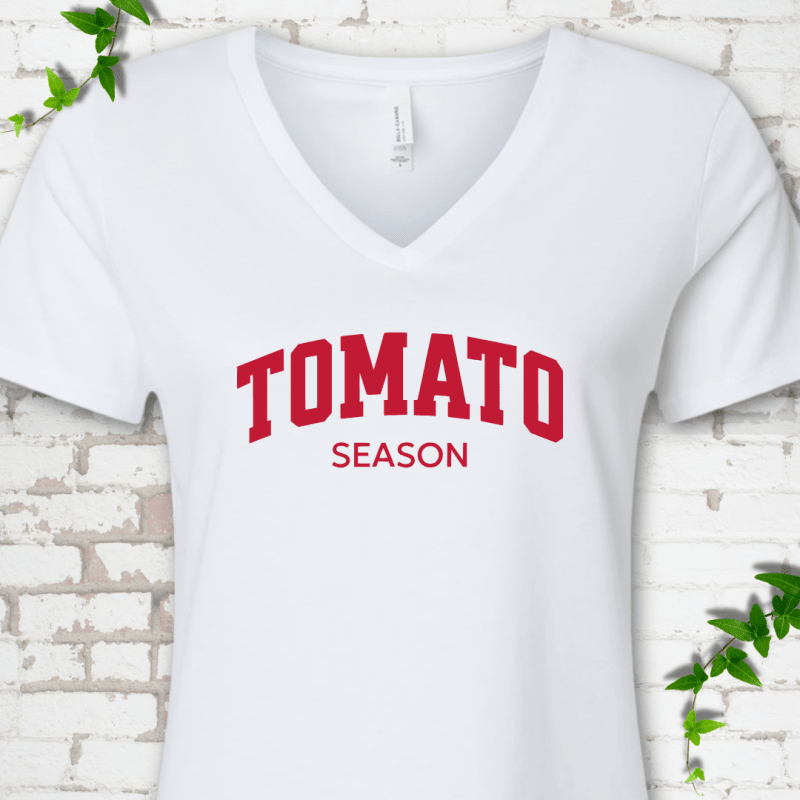 Tomato Season V-Neck T-Shirt