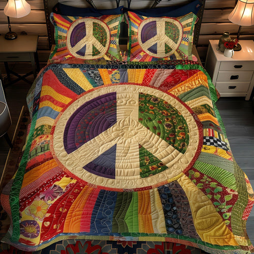 Tranquil Sun 3-Piece Quilted Bedding Set - Single (59" x 70")