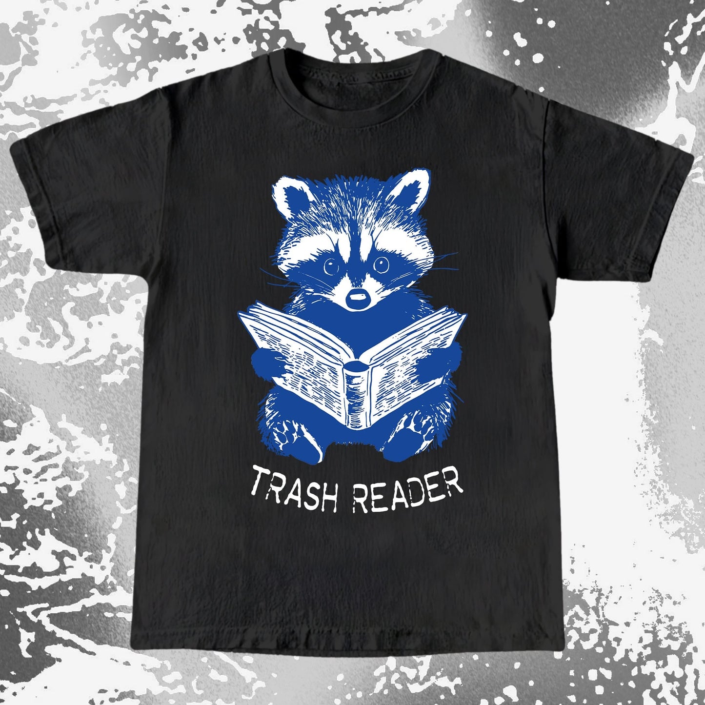 Trash Reader Raccoon Shirt – Funny Book Lover Graphic Tee, funny meme tee gift (view 3)
