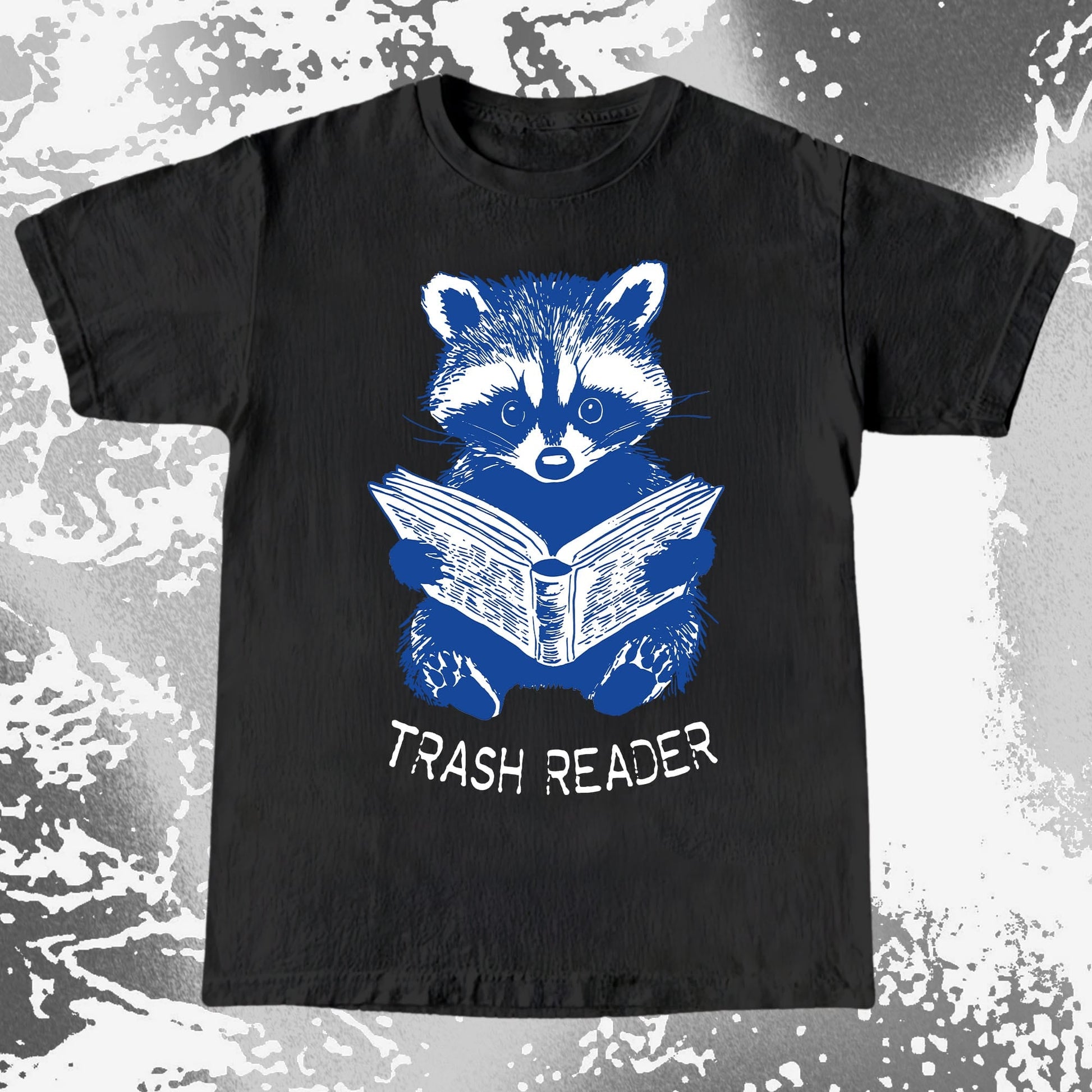 Trash Reader Raccoon Shirt – Funny Book Lover Graphic Tee, funny meme tee gift (view 3)