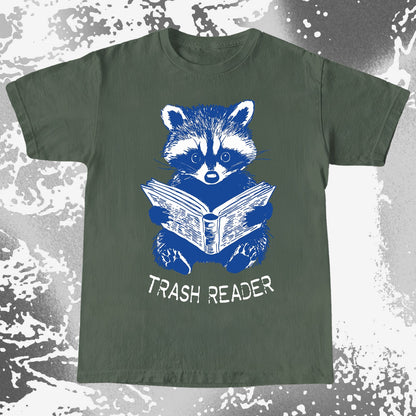 Trash Reader Raccoon Shirt – Funny Book Lover Graphic Tee, funny meme tee gift (view 6)