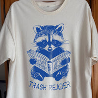 Trash Reader Raccoon Shirt – Funny Book Lover Graphic Tee, funny meme tee gift