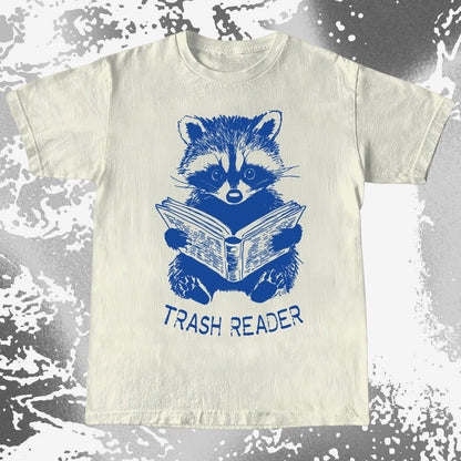 Trash Reader Raccoon Shirt – Funny Book Lover Graphic Tee, funny meme tee gift (view 4)