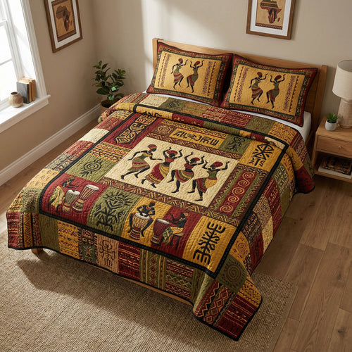 Tribal Heritage 3-Piece Quilted Bedding Set - Single (59" x 70")