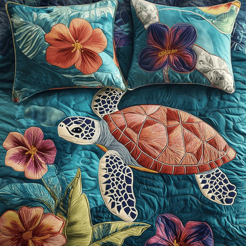 Turtle Bay Comfort 3-Piece Quilted Bedding Set - Single (59" x 70")